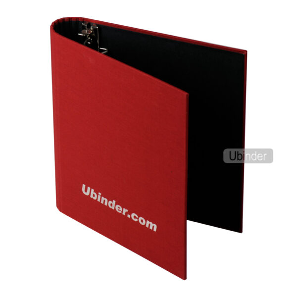 Euro-Round Back 1.5 Inch 3 Slant D Ring Cloth Binder With Booster-front-view