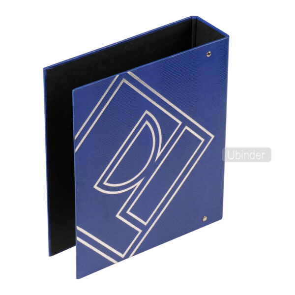 Custom-Logo-Debossed-Turn-Edge-2-Inch-3-D-Ring-Fancy-Paper-Binde-front-view