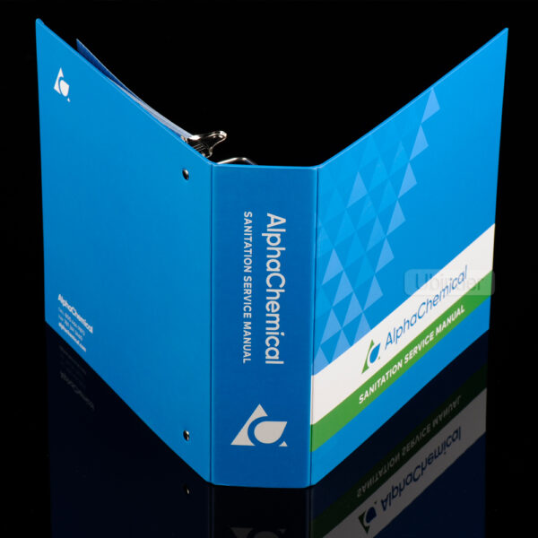 Large Euro-Round Back 3 Inch D Ring Binder With Insert-front-view