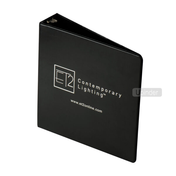 3 Round Ring Black Vinyl Binder With Booster And Pocket-front-view