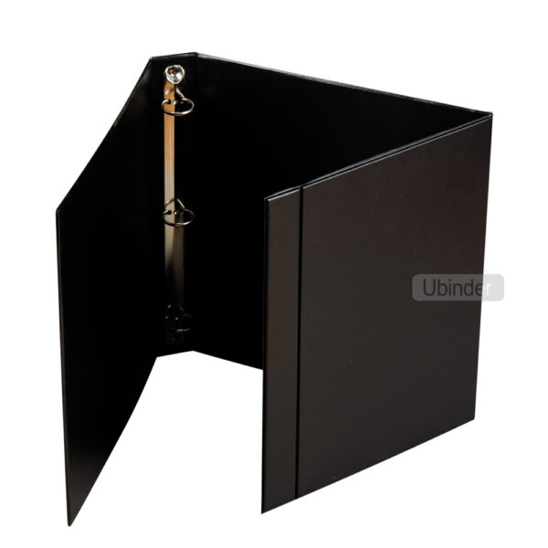A4 Easel 3 Ring Binder in Black-front-view-opened