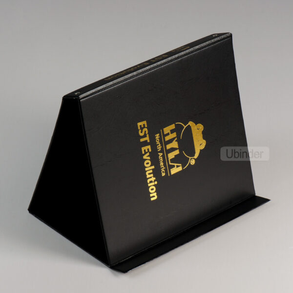 A4 Easel 3 Ring Binder in Black-SIde-view