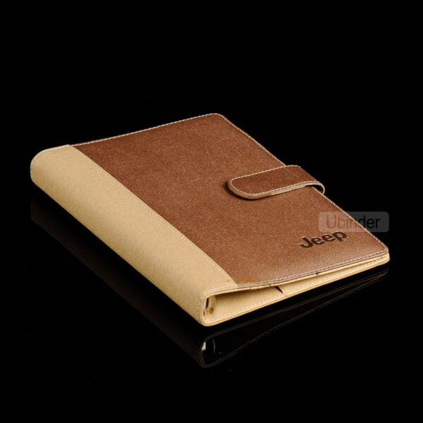 A5 Leather Planner Binder with 6 Ring-top-view