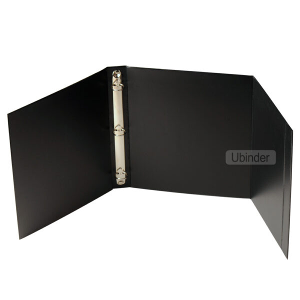 A4 Easel 3 Ring Binder in Black-front-view-opened